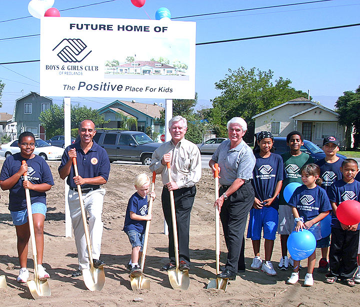 Dennis Hansberger at the groundbreeaking for the Redlands Boys & Girls Club.